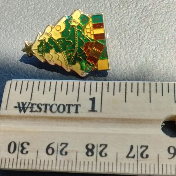 Christmas Tree Pin Brooch Holiday Gifts Jewelry metal Enamel - Picture 2 of 4